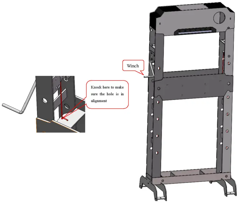 TQB PROSHPR50TA Air Hydraulic Press Wire Rope - winch