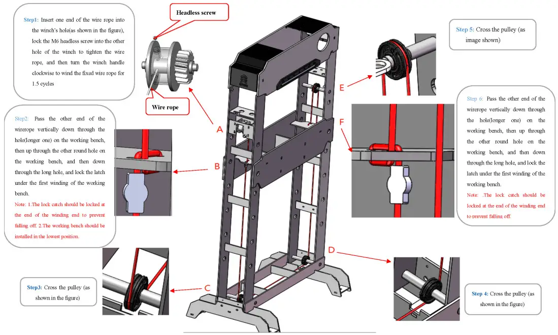 TQB PROSHPR50TA Air Hydraulic Press Wire Rope