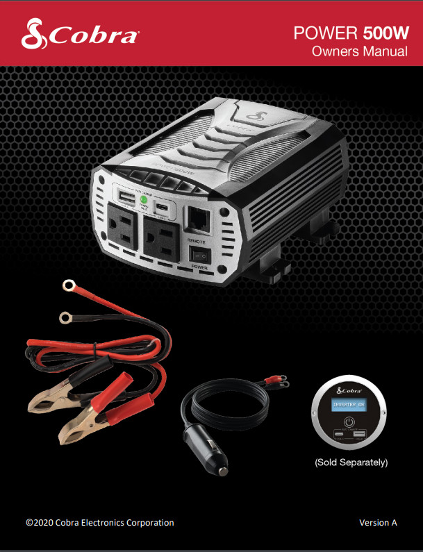 Cobra CPI500W Power Inverter