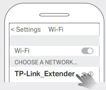 tp-link Range Extender RE230 RE330 User Guide - Connect your smartphone to the extender’s network TP-Link Extender