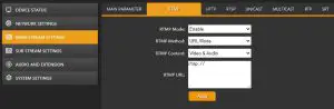 AVMATRIX H.265-H.264 SDI Streaming -- LIVE STREAM CONFIGURATION f