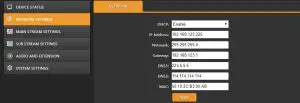 AVMATRIX H.265-H.264 SDI Streaming --Network Settings