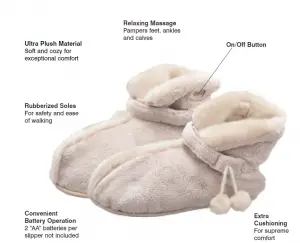 Homedics MB-1 Massaging Booties Instruction Manual and Warranty Information