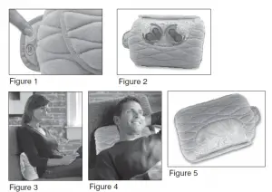 Homedics SP-25H Ultra Plush Shiatsu and Vibration Massage Pillow with Heat Instruction manual and Warranty Information