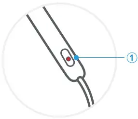 Saramonic SR-BH5 Noise Cancelling Wireless Sport Headphones - Button Operation