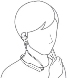 Saramonic SR-BH5 Noise Cancelling Wireless Sport Headphones - direction