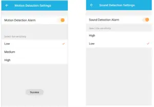 ToSee Smart Life Wi-Fi IP Camera -The Alarm Push Settings