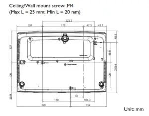 Ceiling/Wall mount installation diagram