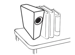 Do not stand the projector