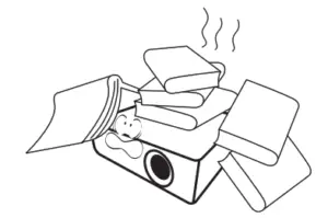 Do not step on the projector