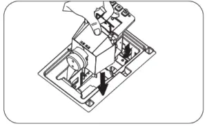Insert the lamp connector