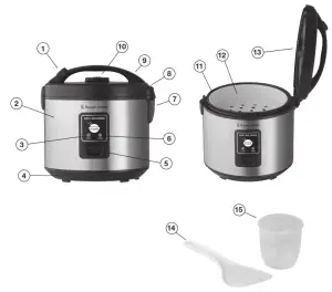 Russell Hobbs Family Rice Cooker RHRC1 - INSTRUCTIONS & WARRANTY