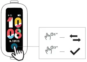 BIGGERFIVE VIGOR 2 Fitness Tracker Watch - Touch Key