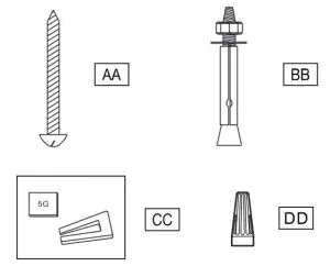 Sofucor B08LQ2G1FG 60 Inch Ceiling Fan - hardware