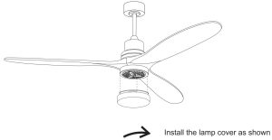 Sofucor B08LQ2G1FG 60 Inch Ceiling Fan -lamp cover