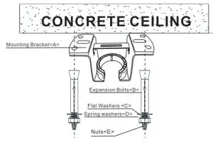 Sofucor B08LQ2G1FG 60 Inch Ceiling Fan - suspension part 1