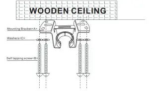 Sofucor B08LQ2G1FG 60 Inch Ceiling Fan - suspension part