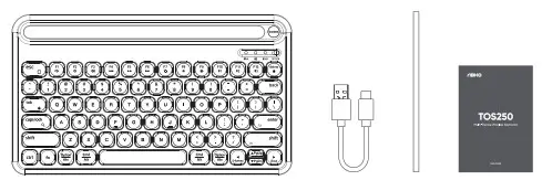 ABKO TOS250 Multi Device Wireless Keyboard