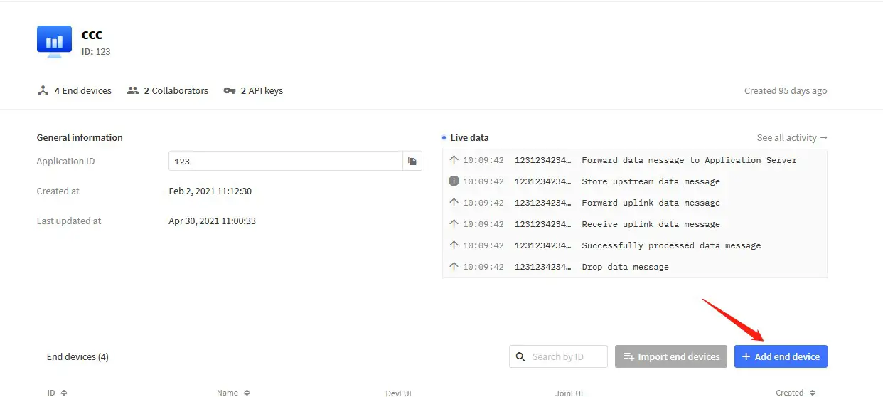 DRAGINO LDS02 LoRaWAN Door Sensor - Add APP EUI in the application 2
