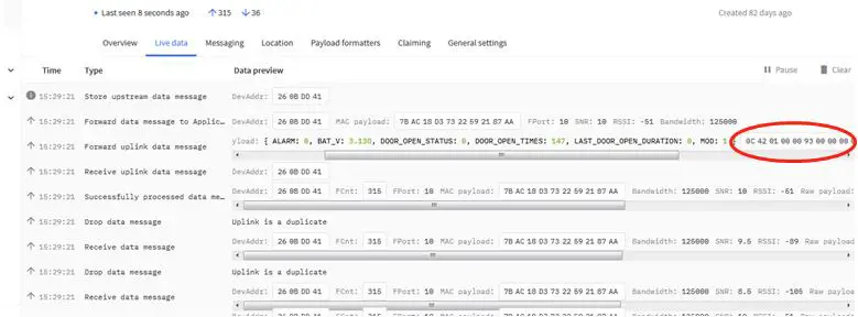 DRAGINO LDS02 LoRaWAN Door Sensor - Add APP EUI in the application 7