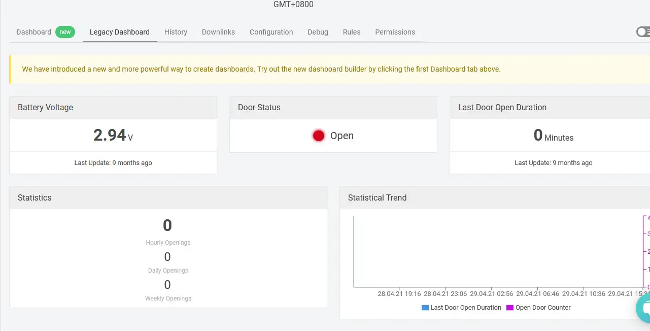 DRAGINO LDS02 LoRaWAN Door Sensor - Integrate with Datacake 4