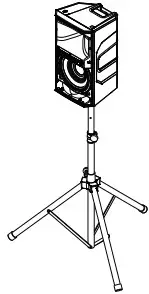 Electro-Voice ELX200 Passive Loudspeakers - tripod stand