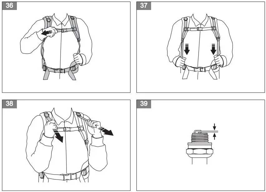 Husqvarna 150BT Gas Backpack Leaf Blower in the Gas User Manual - Fig 36,37,38,39