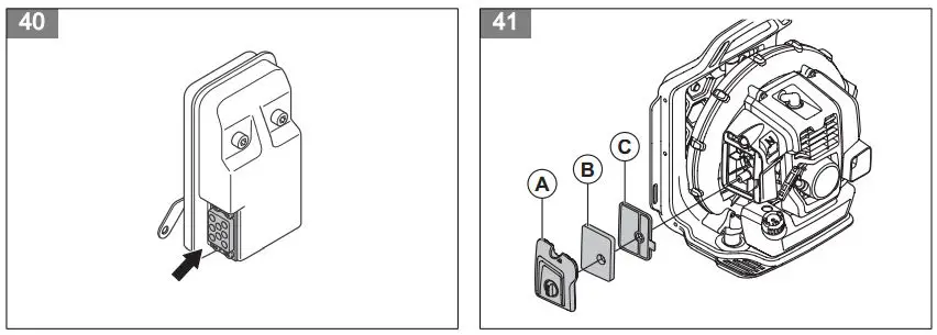 Husqvarna 150BT Gas Backpack Leaf Blower in the Gas User Manual - Fig 40,41
