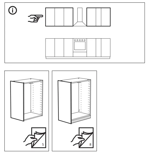 IKEA 802.916.94 Brokhult Side Panel Finish Walnut Pattern Light Grey fig2