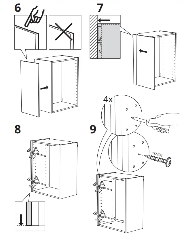 IKEA 802.916.94 Brokhult Side Panel Finish Walnut Pattern Light Grey fig5