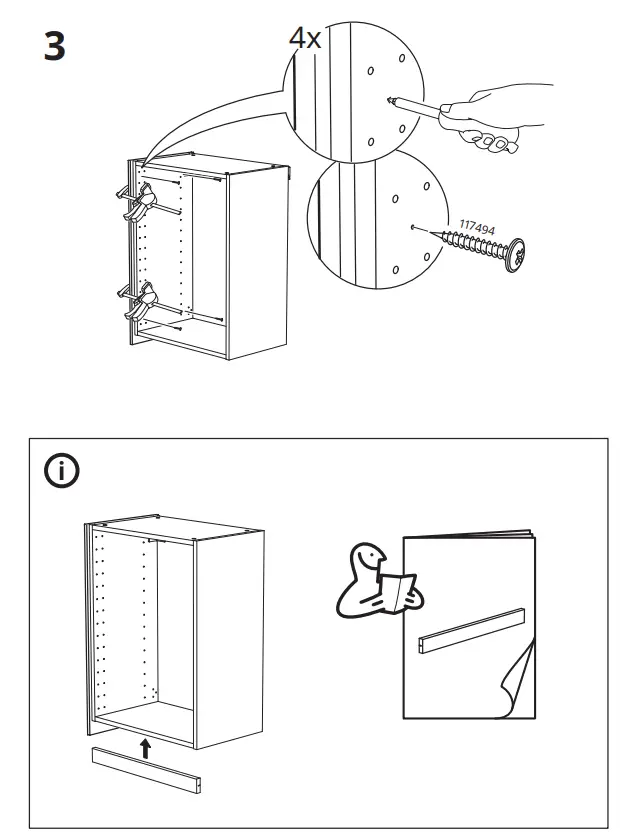 IKEA 802.916.94 Brokhult Side Panel Finish Walnut Pattern Light Grey fig7