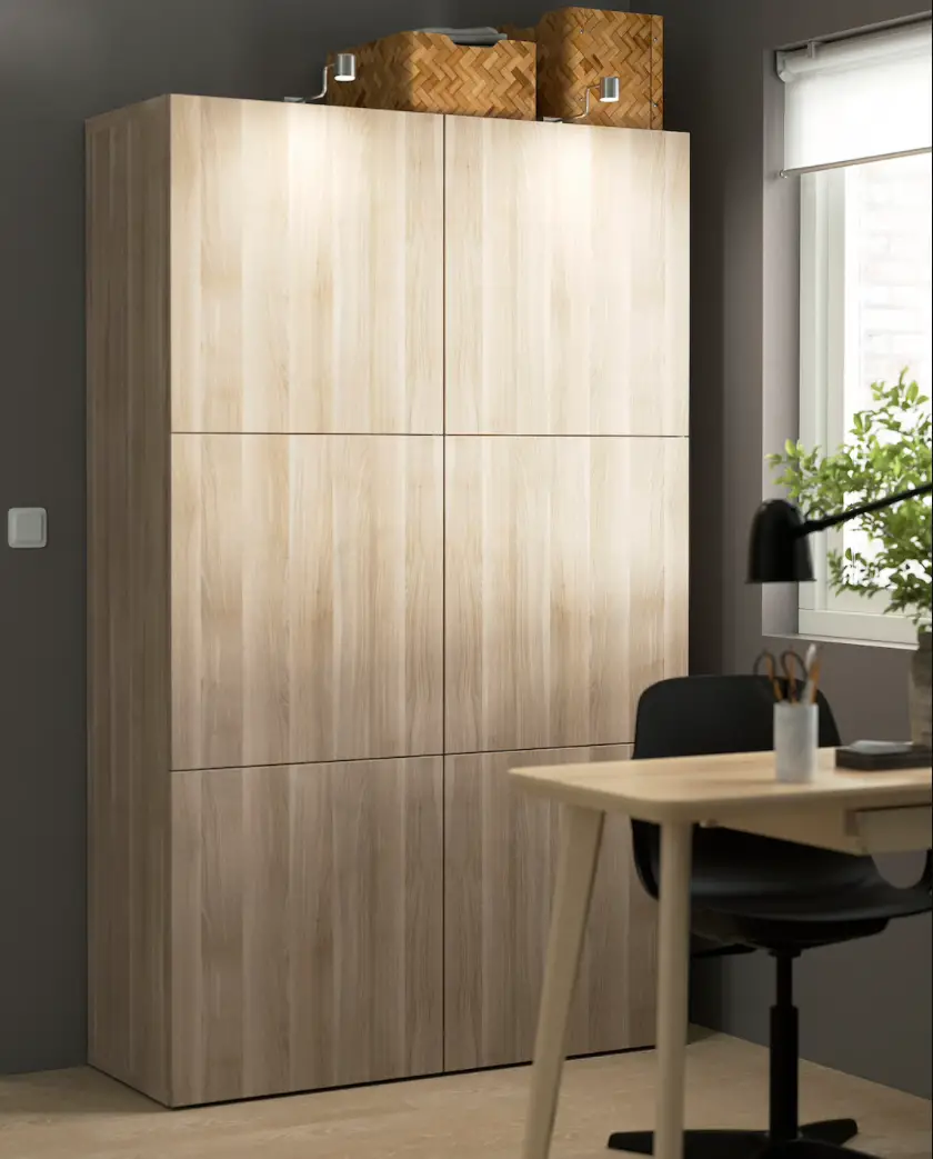 IKEA 802.916.94 Brokhult Side Panel Finish Walnut Pattern Light Grey