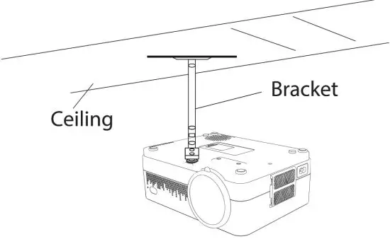 Megawise L21 Mini LCD Video Projector - braket