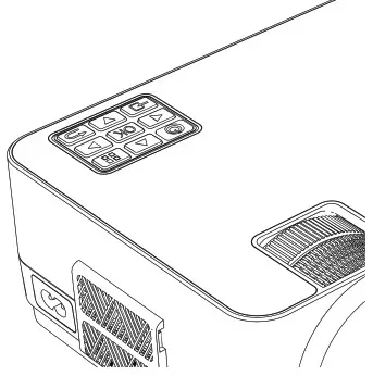 Megawise L21 Mini LCD Video Projector - power