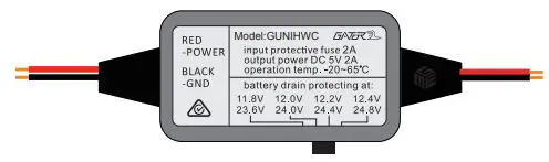 Gator UniversaL hard wiring kit - Setting cut off voltage