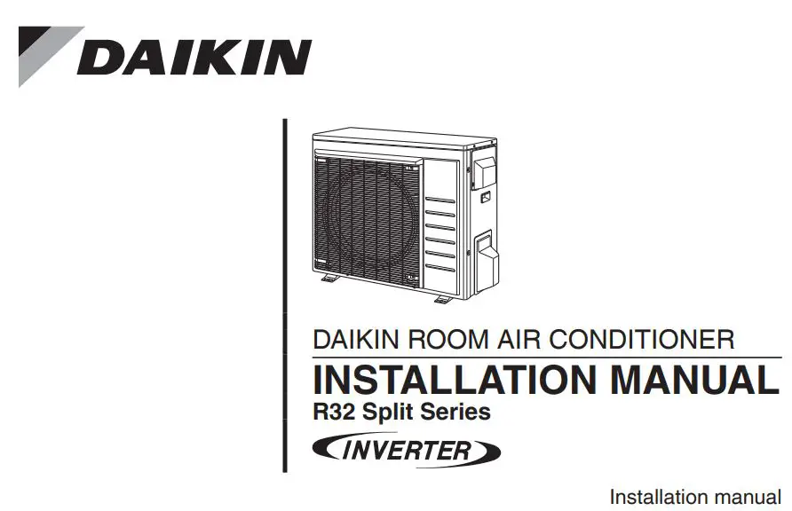 DAIKIN RXM18VVJU R32 Split Series Room Air Conditioner Instruction Manual