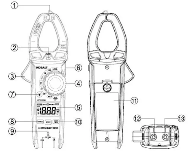 KOBALT DT-9180AKIT Clamp Meter Kit FIG 1
