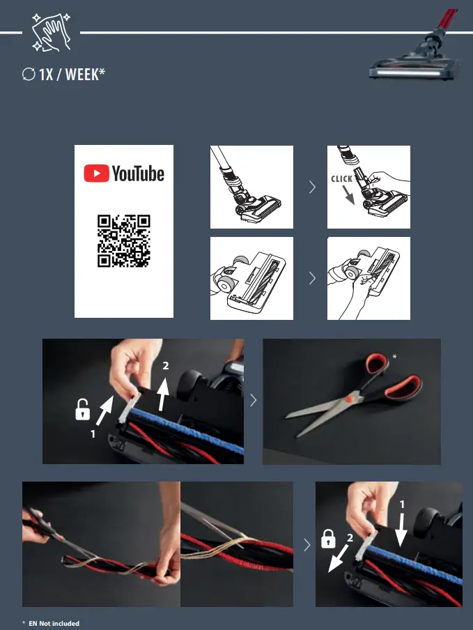 ROWENTA RH64 Xpert 6.60 Smart Stick Vacuum Instructions - Not included 2