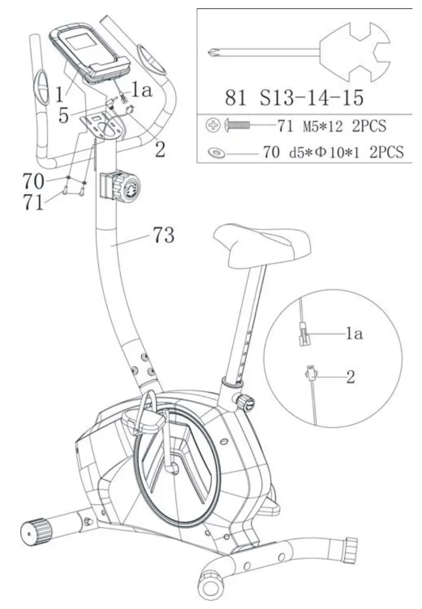 kogan EXR 200 Fortis Magnetic Exercise Bike - diagram 6