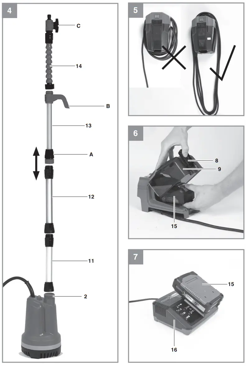 Einhell GE PP 18 RB Li Cordless Clear Water Pump-fig1