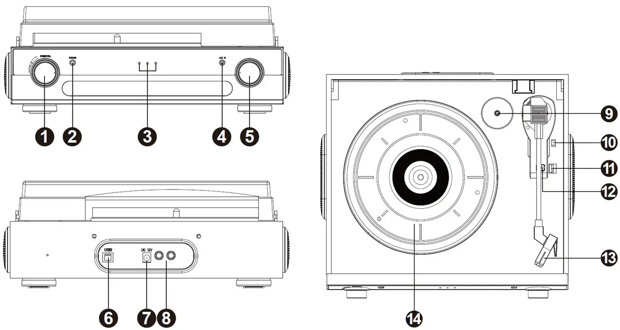 FENTON 102 162 RP102 Series Record Player BT - OVERVIEW