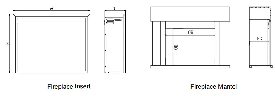 PuraFlame Electric Fireplace Fireplace