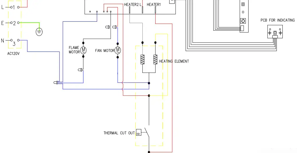 PuraFlame Electric Fireplace diyagram 2