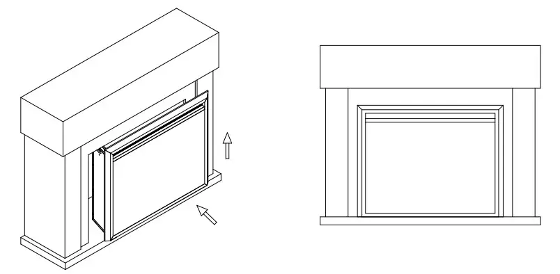PuraFlame Electric Fireplace scratch