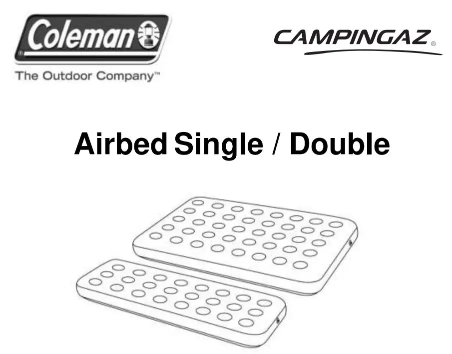 Coleman B01N19AN6F Airbed Single Instruction Manual