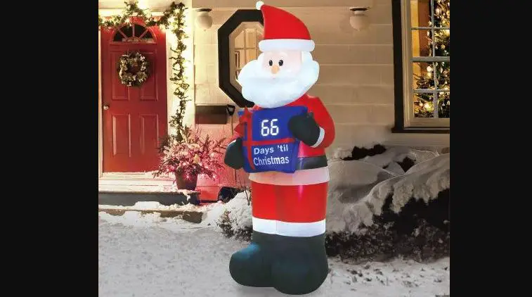 Gov Low Voltage 1.8 Metre Inflatable Santa Countdown Instructions