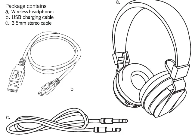 billboard 46642 On-Ear Bluetooth Wireless Headphones FIG 1