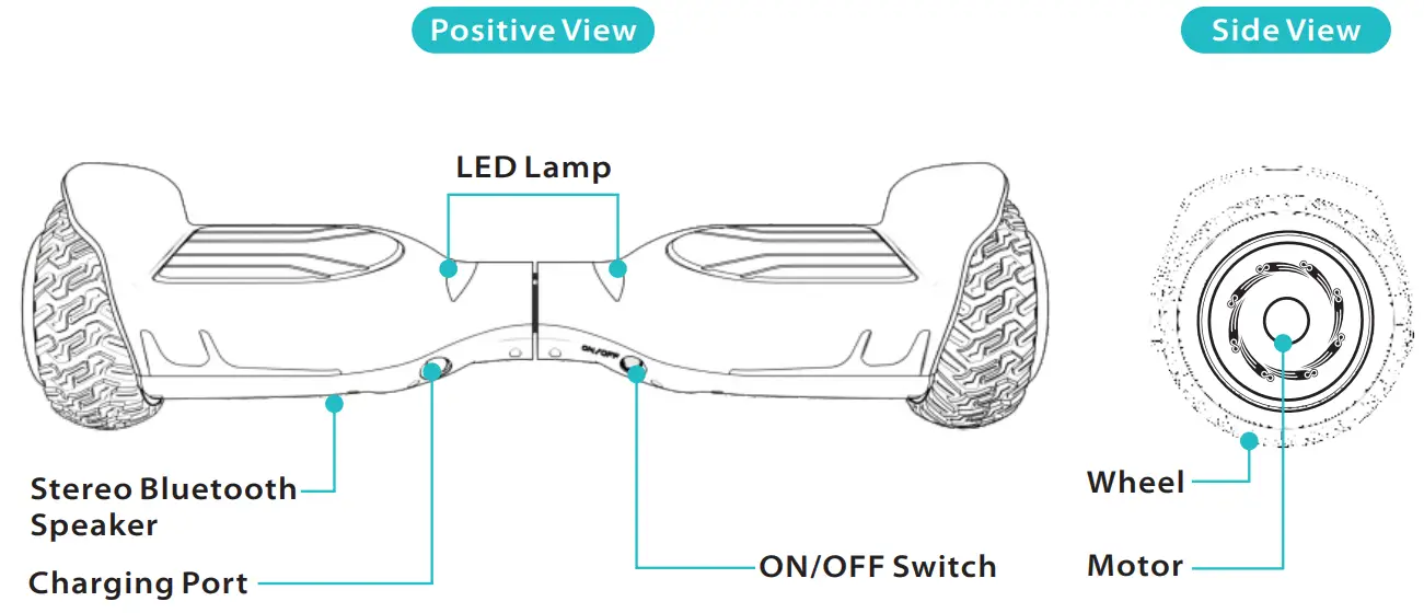GYROOR G11 Hoverboard Bluetooth with Light and Music Speaker fig 14