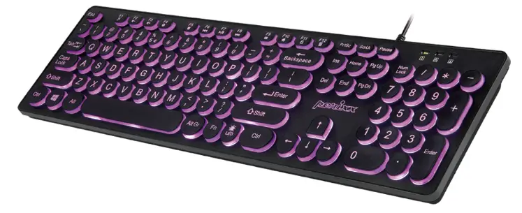 perixx PB-317R Wired Backlit USB Keyboard