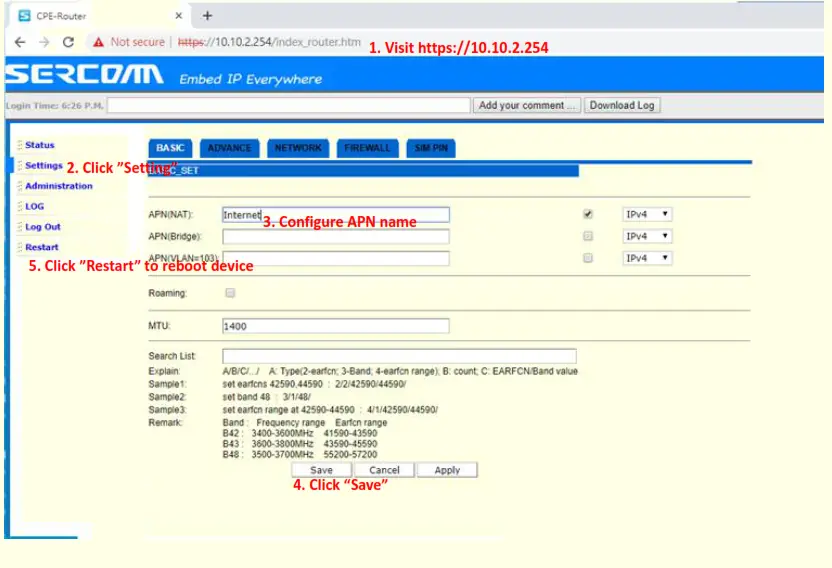 SERCOMM OC1101 Industrial LTE CPE - Fig 3